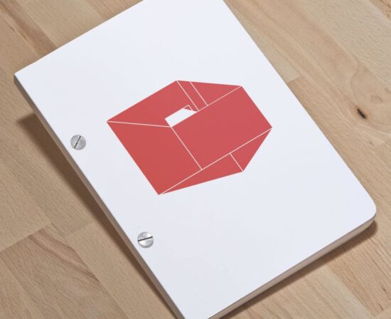 Red box 001 - A5 screw post bound notebook - ultrashop