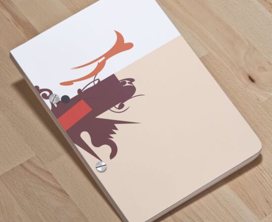 Typographic world after Edward fella 015 - A5 screw post bound notebook - ultrashop