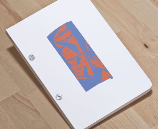 Blue adhesive tape 019 - A5 screw post bound notebook - ultrashop