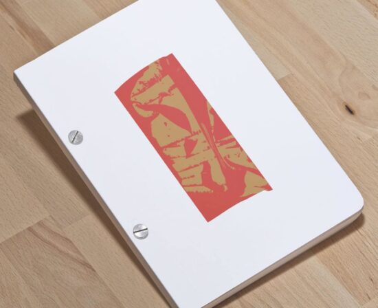 Red adhesive tape 021 - A5 screw post bound notebook - ultrashop