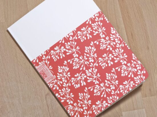 Red plumetis - A5 stapled notebook - ultrashop