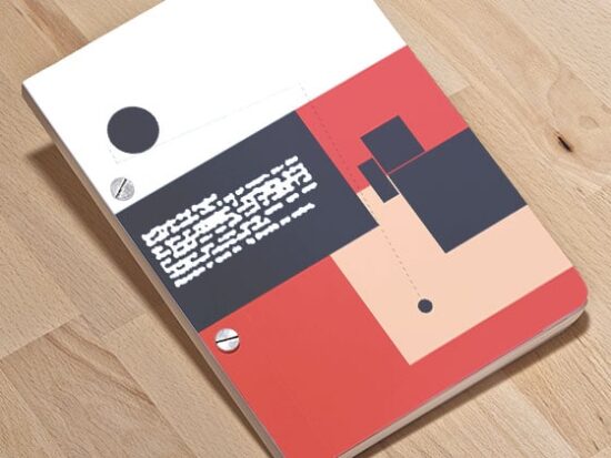 Typographic world 017 - A5 screw post bound notebook - ultrashop