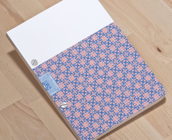 Blue rasterTruck 016 - A5 screw post bound notebook - ultrashop