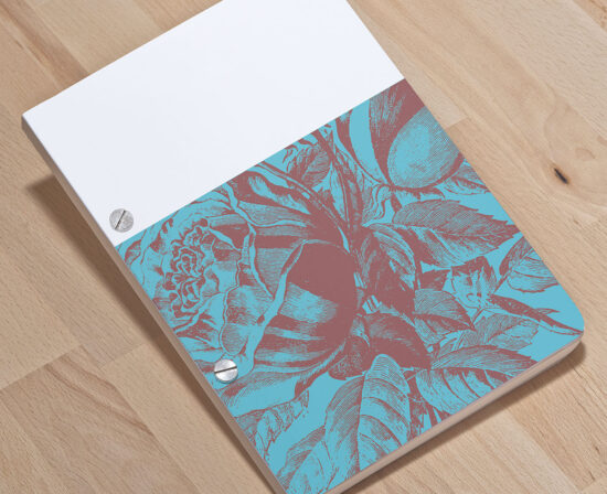 Night flower - A5 screw post bound notebook - ultrashop
