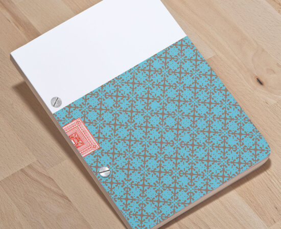 Turquoise - A5 screw post bound notebook - ultrashop